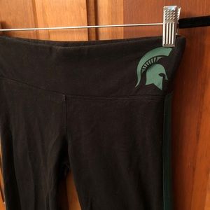 Pink, Michigan State, cropped leggings